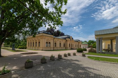 Büyük Çek spa kenti Frantiskovy Lazne 'nin (Franzensbad) - Karlovy Vary Bölgesi (Karlsbad) - Çek Cumhuriyeti' nin batısı - Avrupa