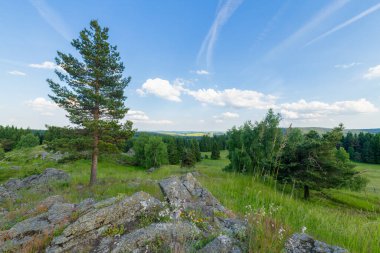 Marinsk Lzn (Marienbad) yakınlarındaki Prameny kasabası yakınlarındaki Ulusal Doğal Anıt Üç Haç (Ti Ke in Czech) - Çek Cumhuriyeti, Avrupa