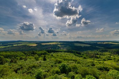 Svamberk Şatosu 'nun (Krasikov) küçük bir spa kasabası olan Konstantinovy Lazne - Bölgesel Plzen - Çek Cumhuriyeti, Avrupa