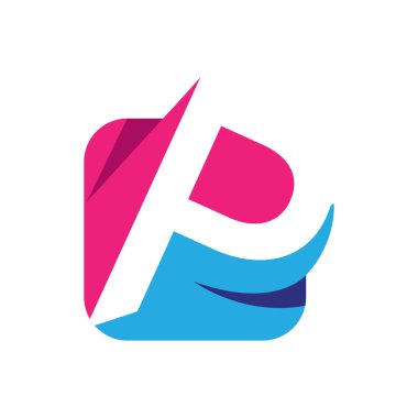 En iyi iş sembolünüz için modern tarzda yaratıcı modern tasarım P harfi. Vektör illüstrasyon EPS.8 EPS.10