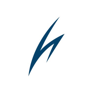 Modern harf üzerinde desenli H harfi logosu