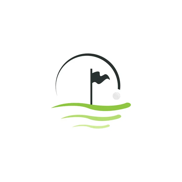 Terrain Golf Terrain Sport Logo Communautaire Conception Image Vectorielle Club — Image vectorielle