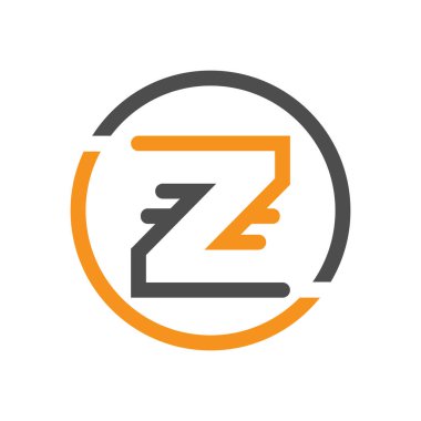 Harf Z dosyalarının en havalı biçimi ilk logo tasarım vektör şablonu