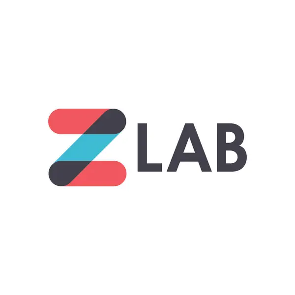 Красивый Стиль Letter Lab Начальный Вектор Дизайна Логотипа — стоковый вектор