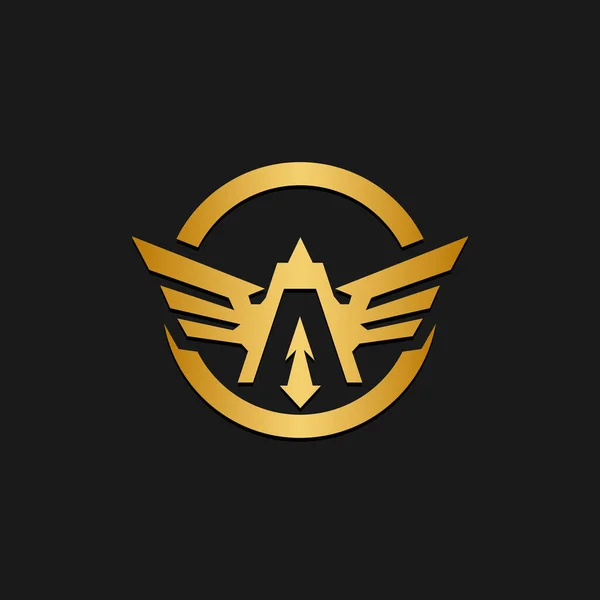 Buchstabe Wings Logo Vektor Illustration Eps — Stockvektor