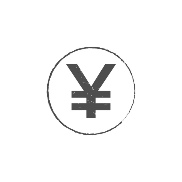 Japan Yen Jpy Grunge Stamp Seal Vector Design Currency Mainstream — Stock Vector