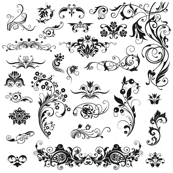 Tasarım için kaligrafik ögeler kümesi