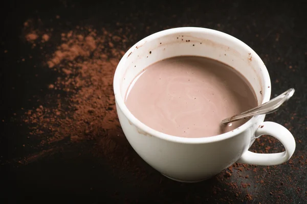 Uma xícara de chocolate quente — Fotografia de Stock