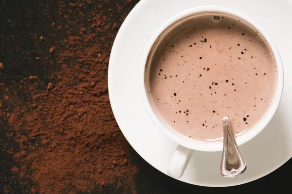 Uma xícara de chocolate quente — Fotografia de Stock