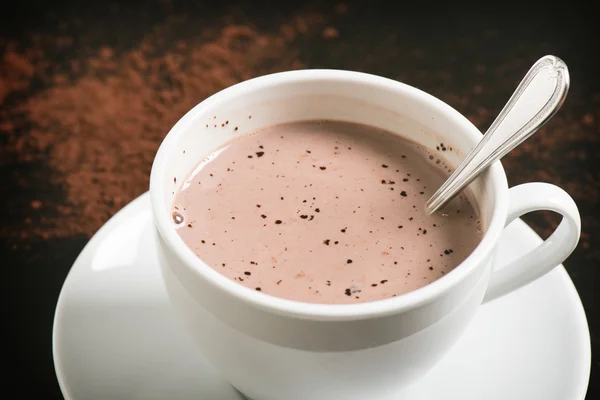 Uma xícara de chocolate quente — Fotografia de Stock