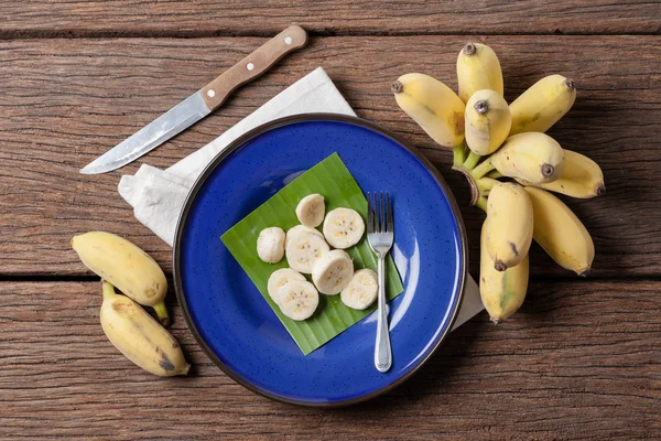 特写栽培的香蕉 — 图库照片