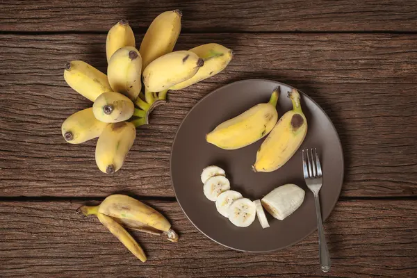 Closeup Cultivated banana — Stock Photo, Image