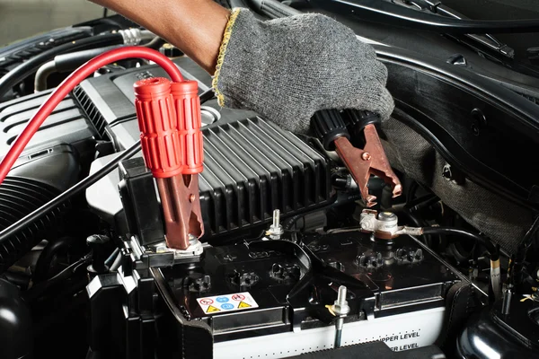 Battery jumper cable — Stock Photo, Image