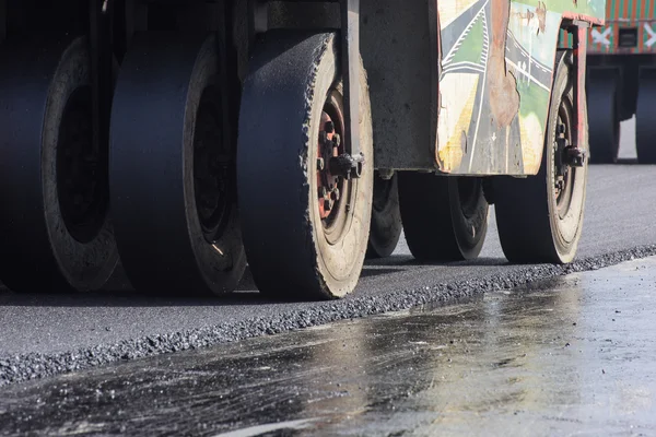 Roller compactor wheels — Stock Photo, Image