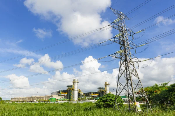 Hoogspanning elektriciteit post — Stockfoto