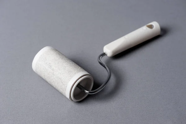 Adhesive Lint Roller Full Dust Used Clean Cloth — Stock Photo, Image