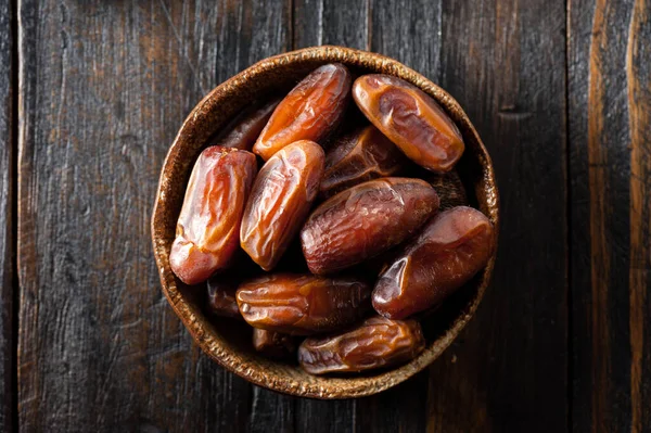 Nahaufnahme Süße Getrocknete Dattelpalmen Oder Kurma Ramadan Ramazan Lebensmittel — Stockfoto