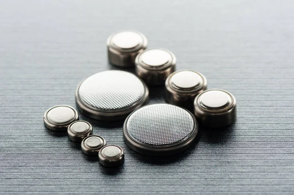 Closeup Button Cell Battery Watch Battery Coin Cell Used Power — Stock Photo, Image