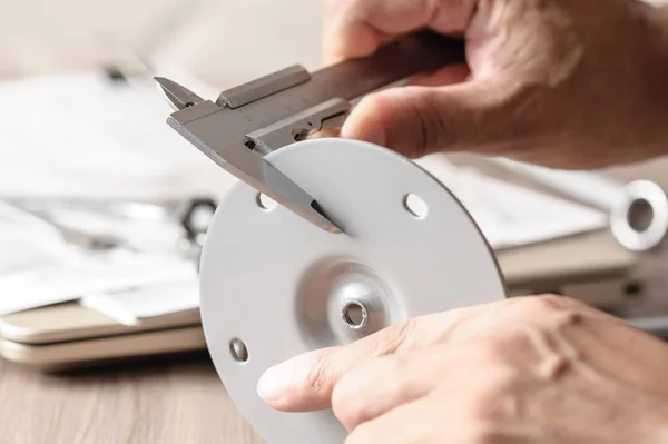 measuring the dimensions of part with metal vernier caliper, vernier caliper is a measuring instrument used to precisely measure linear dimensions.