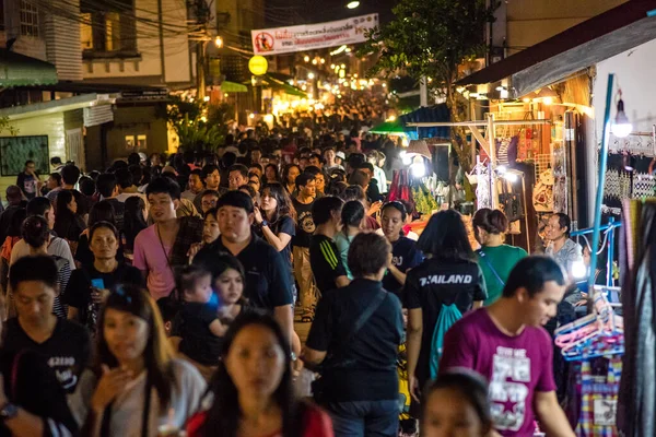 Loei Thailand Dezember 2016 Viele Touristen Der Chiang Khan Walking — Stockfoto