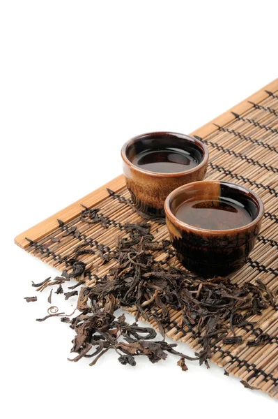 Tea and tea leaves — Stock Photo, Image