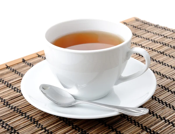 Tee und Teeblätter Stockbild