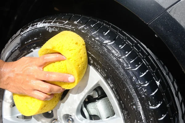 Lavando el coche — Foto de Stock