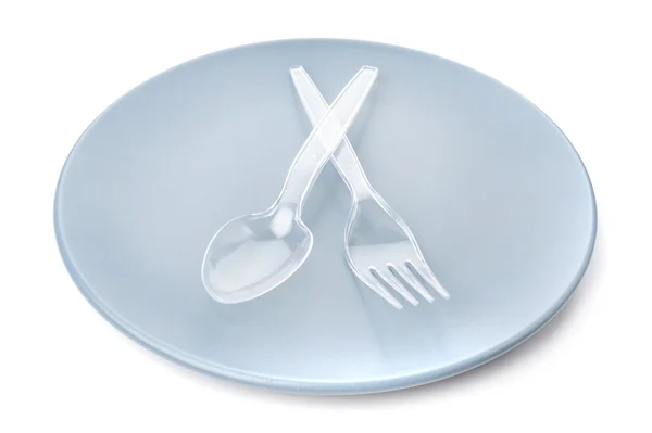 Plastic cutlery — Stock Photo, Image