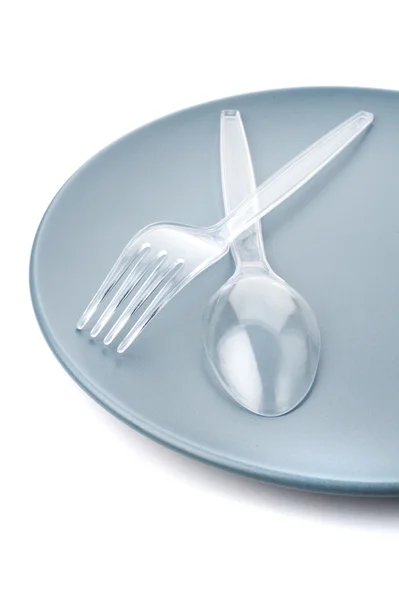 Plastic cutlery — Stock Photo, Image