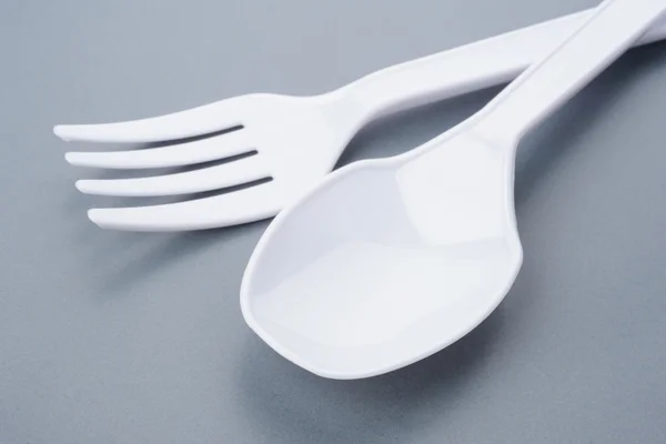 Plastic cutlery — Stock Photo, Image