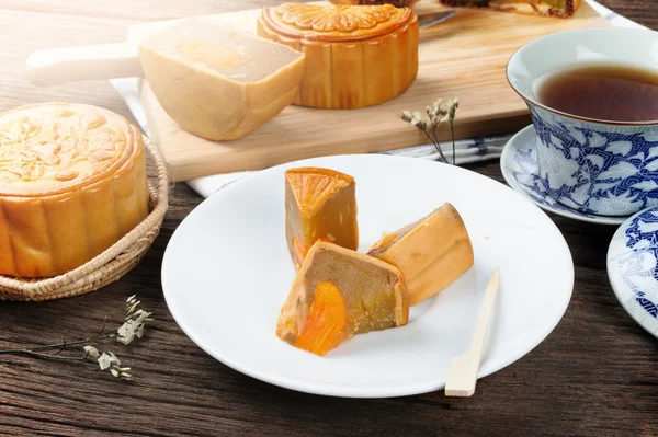 Mooncake Çin Sonbahar Ortası Festivali için — Stok fotoğraf