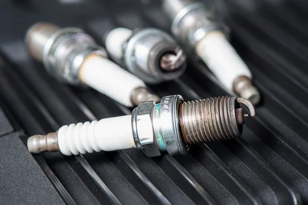 Used spark plugs — Stock Photo, Image