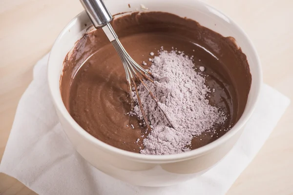 Míchání surovin brownie — Stock fotografie