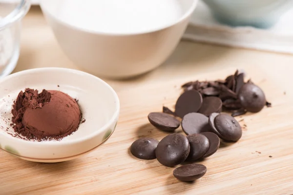 Tmavé čokoládové polevy — Stock fotografie
