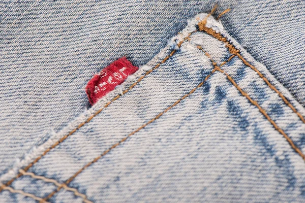 Деталі Levi джинсів — стокове фото