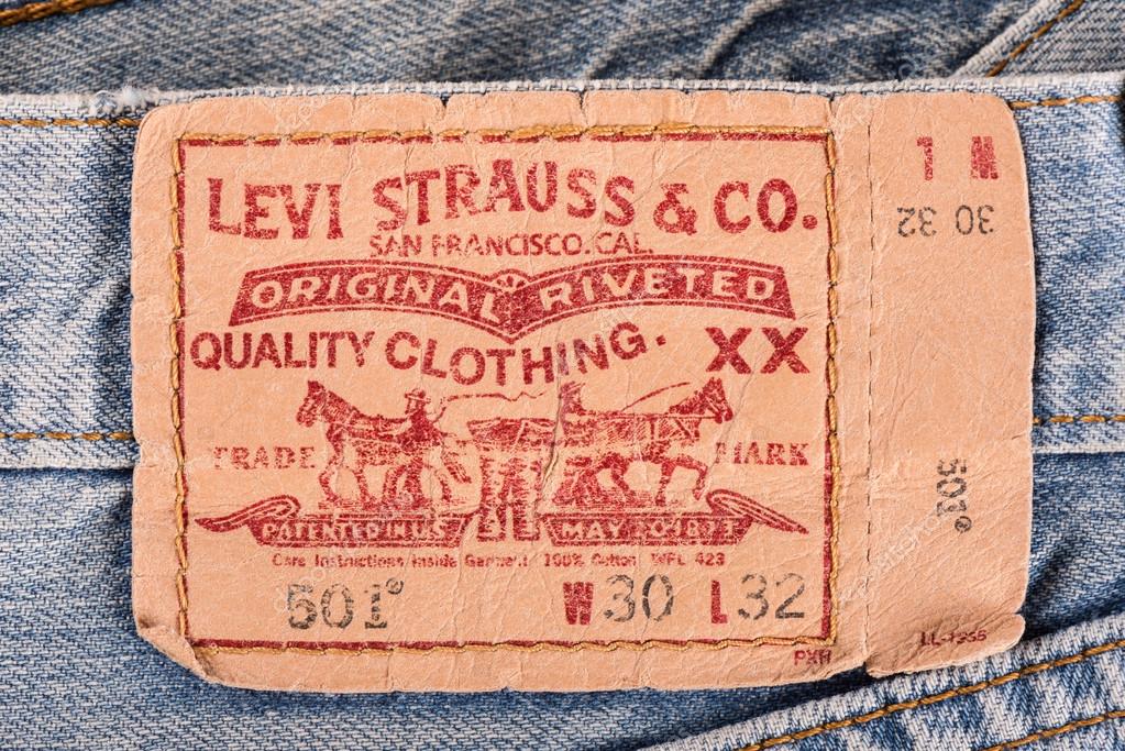 Detail of LEVI's jeans – Stock Editorial Photo © norgallery #91503348