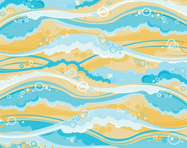 Background -waves and foam. — Stock Vector