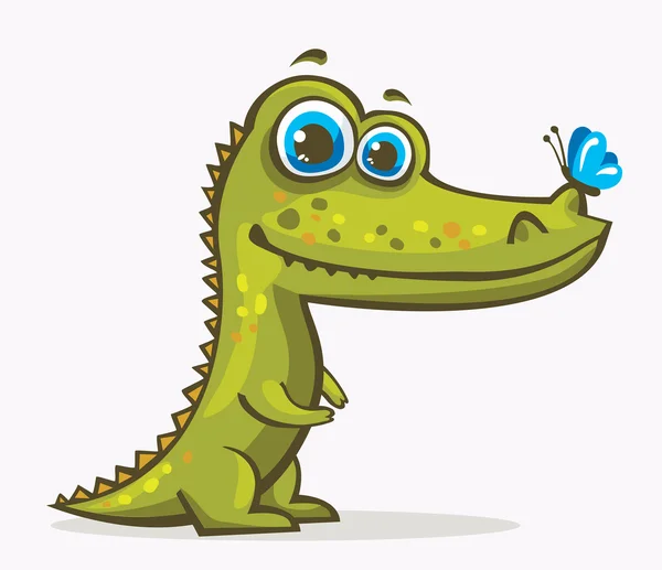 Crocodile de bande dessinée . — Image vectorielle