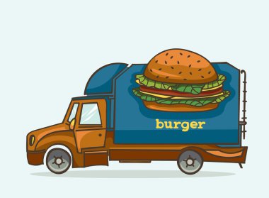 Kamyon - teslim Burger ve fast food.