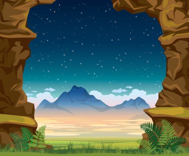 Yaz gece manzarası.