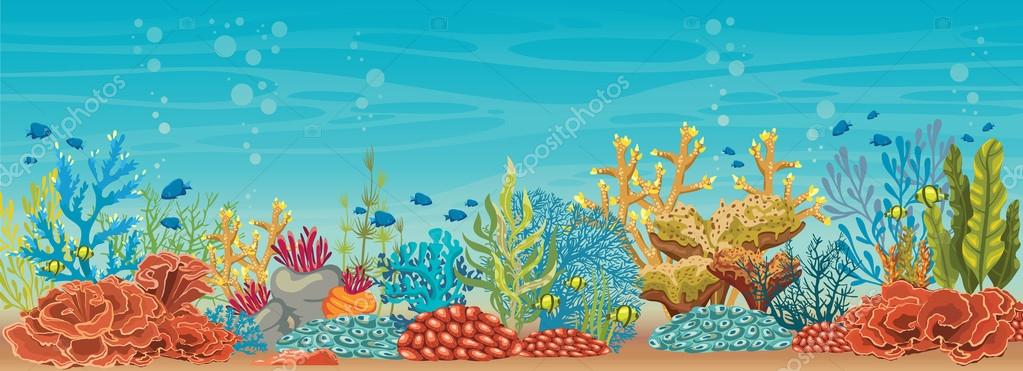 Grafika wektorowa Dibujos animados peces de los arrecifes de coral vector  de la imagen, Dibujos animados peces de los arrecifes de coral vector de la  imagen obrazy wektorowe | Depositphotos