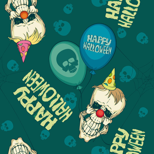 seamless pattern, skulls