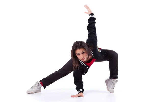Dançarina Hip Hop Mostrando Alguns Movimentos — Fotografia de Stock