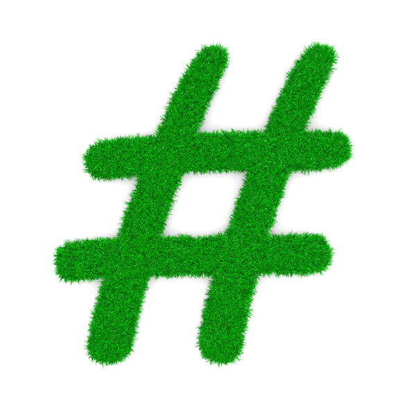 Grass Hashtag Symbole Forme — Photo