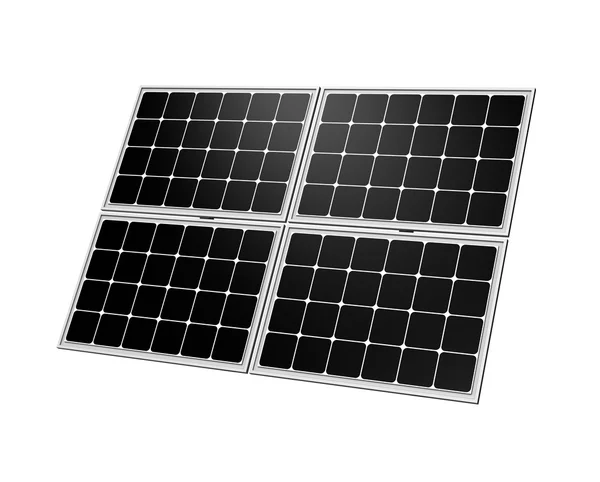 Panel solar aislado en blanco — Foto de Stock