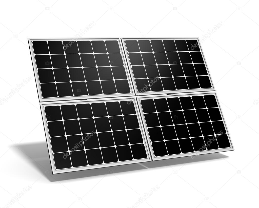 Solar Panel on White