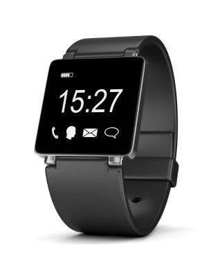 Beyaz üzerine smartwatch dijital saat