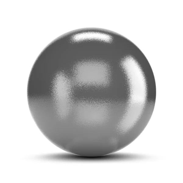 Sphère métallique sur blanc — Photo