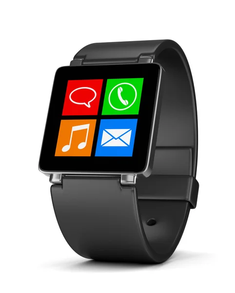 Smartwatch Apps on White — Stock Photo, Image