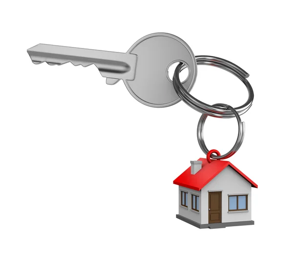 Hus nyckel isolerade — Stockfoto